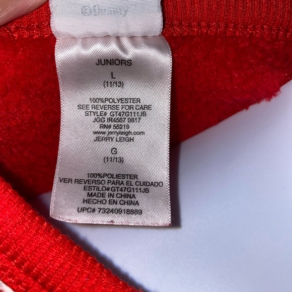 Disney Mickey Mouse Reindeer Christmas Girls Sweater Size L  (11-13) - Picture 6 of 8